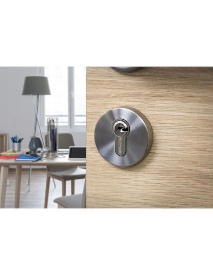 Thirard Lock Cylinder Security Half with 4 Keys Silver