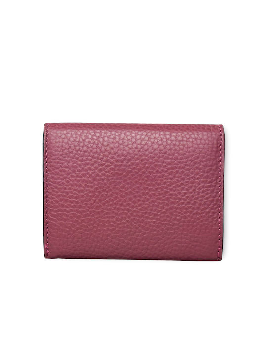 Lavor Μικρό Δερμάτινο Γυναικείο Πορτοφόλι Καρτών με RFID Ροζ