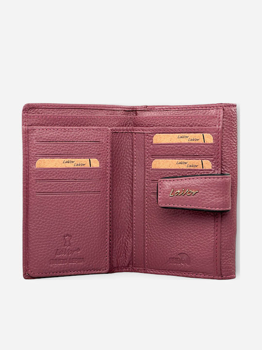 Small Leather Women's Wallet Classic with RFID dusty-pink