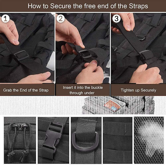 Heavy Duty Στρατιωτικό Σακίδιο Πλάτης Ερήμου 50lt