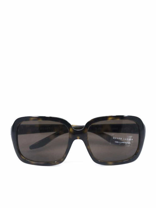 Ralph Lauren Women's Sunglasses with Brown Tartaruga Plastic Frame and Gray Lens PH8006 505773
