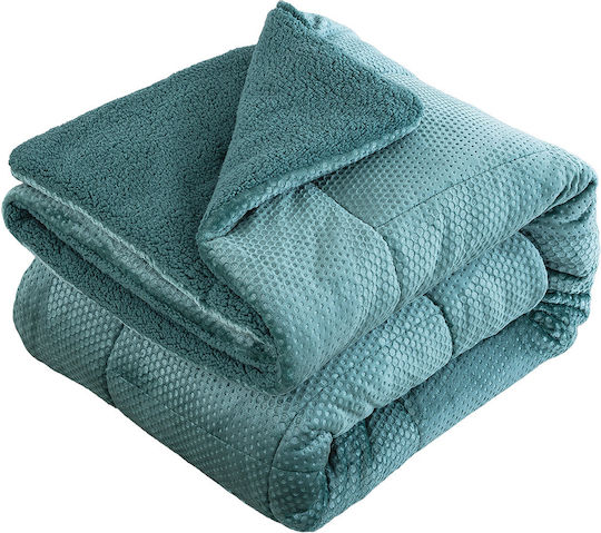 Beauty Home Husă De Pătură Super King 220x240 Cm Albastru Petrol