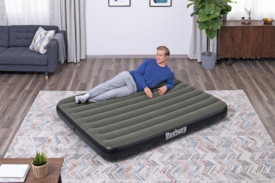 Bestway Double Inflatable Sleeping Mattress with Integrated Pump 203x152x25 cm