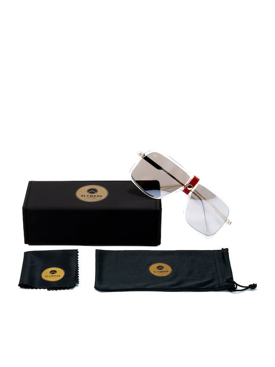Olympus Sunglasses Sunglasses Transparent with Metal Frame & Gray Lens Olympus Sunglasses Sunglasses Transparent with Metal Frame & Gray Lens