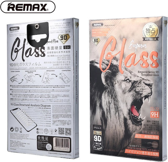Remax Emperor 9D Vollflächig gehärtetes Glas Weiß (iPhone 7/8 (Apple))