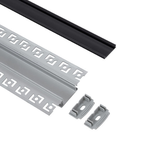 GloboStar Walled Aluminum Profile for LED Strip for Drywall 100cm