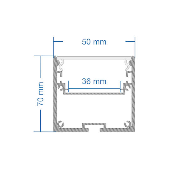 GloboStar Hanging LED Strip Aluminum Profile with Opal Cover 100cm