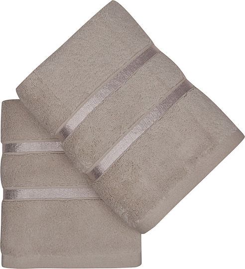 Mijolnir Mijolnir Badetücher Set 2 Stück Dolce Hellbraun Gewicht 560gr/m²