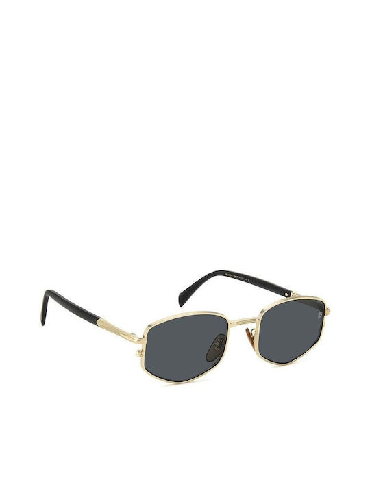David Beckham Γυαλιά Ηλίου με Χρυσό Μεταλλικό Σκελετό και Γκρι Φακό DB 1129/S RHL/IR