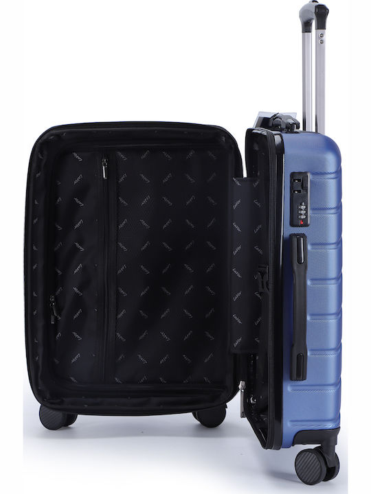 Lavor Medium Hard Blue Travel Suitcase with 4 Wheels Height 66cm