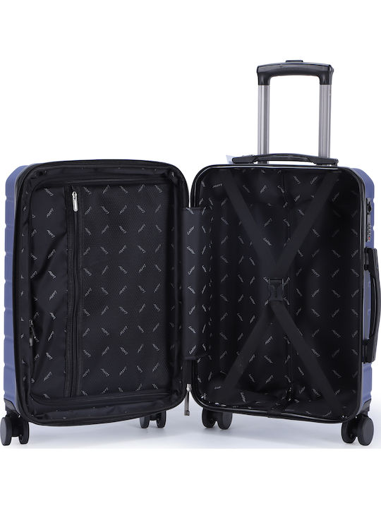 Lavor Medium Hard Blue Travel Suitcase with 4 Wheels Height 66cm