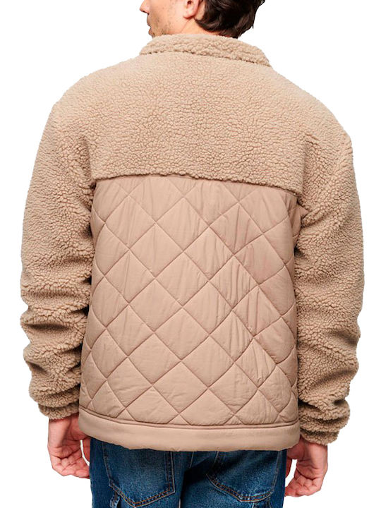 Superdry Ovin Sherpa Jacket Beige