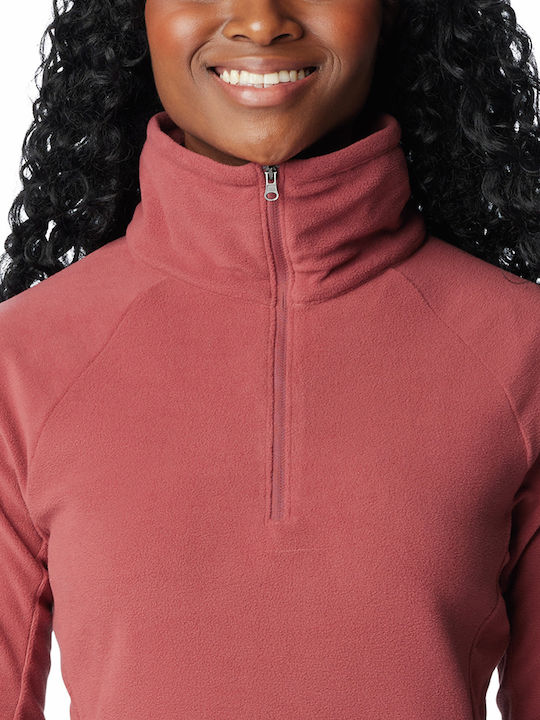 Columbia Glacial Iv 1/2 Winter Women's Fleece Blouse Long Sleeve with Zipper Dusty Rose