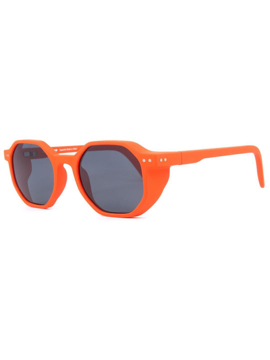 Sun's Good Sunglasses with Orange Plastic Frame and Gray Lens