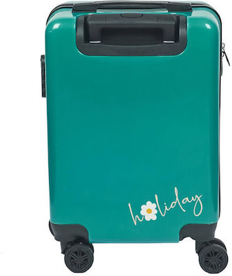 Jet Lag Cabin Travel Suitcase Green with 4 Wheels Height 51cm.