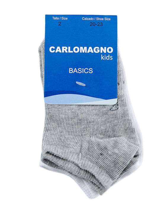 Carlomagno Kinder Söckchen Gray 2 Paar