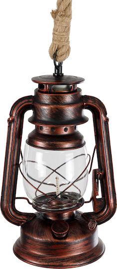 GloboStar Barbarossa Ceiling Light Copper with Rope for E27 Socket 18x18x28cm