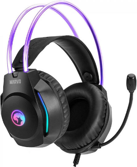 Marvo H8620 Over Ear Gaming Headset cu conexiune 3,5mm Negru
