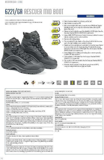 Jolly Joy Cizme Militare Ghete Scurte Impermeabile Cu Membrană Gore-Tex Negre