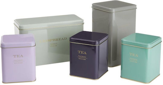 Butlers Кутия за Чай с Капак Металик Зелен 790ml