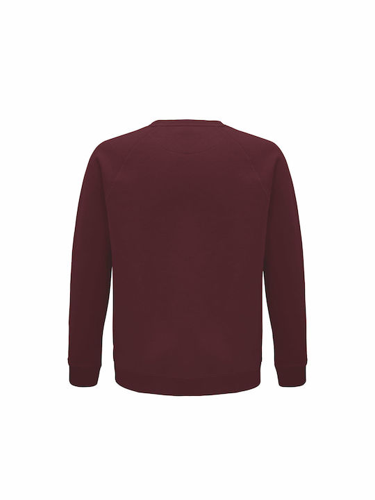 Sweatshirt Unisex, Organic "Let's ROCK", Burgundy