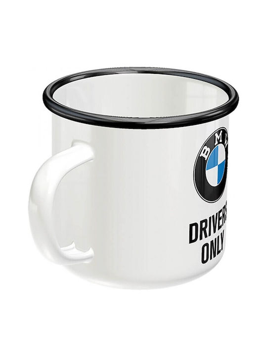 Nostalgic Art BMW - Drivers Only Κούπα Εμαγιέ Λευκή 360ml