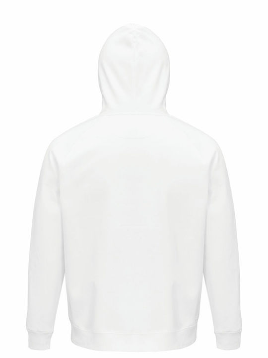 Hoodie Unisex, Organic "Let's ROCK", White