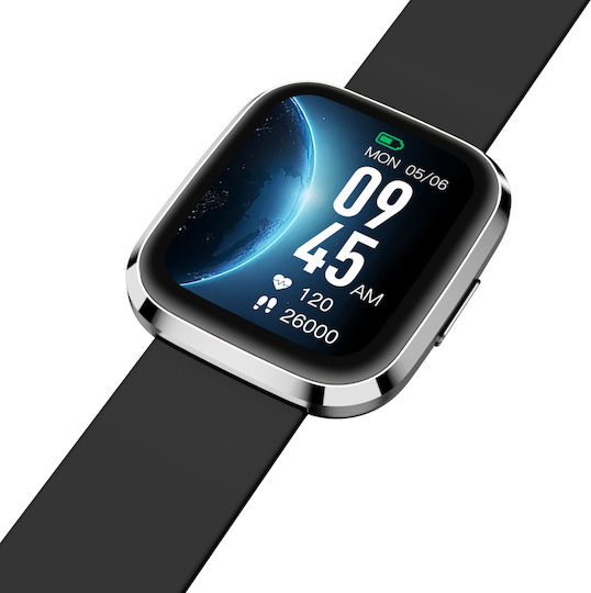 Garett GRC STYLE 41mm Smartwatch mit Pulsmesser (Silver and Black)