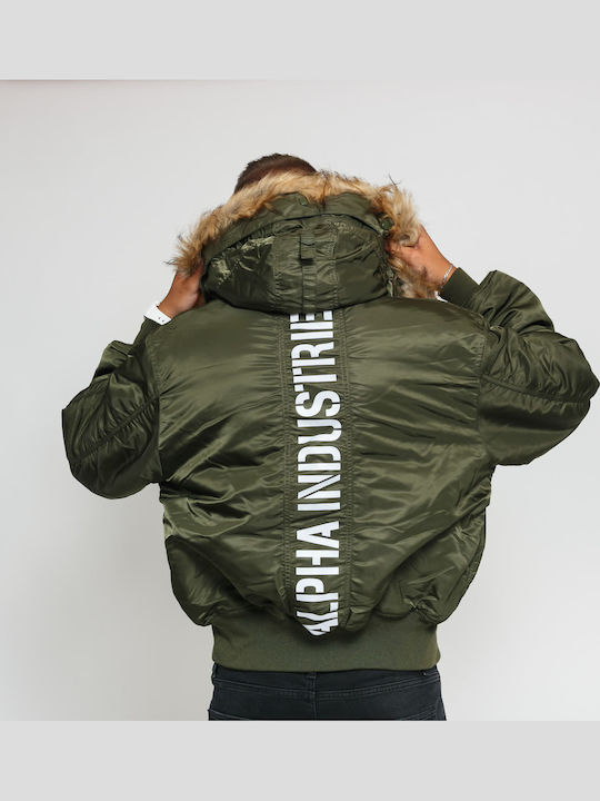 Χειμωνιάτικο Μπουφάν Bomber Χακί