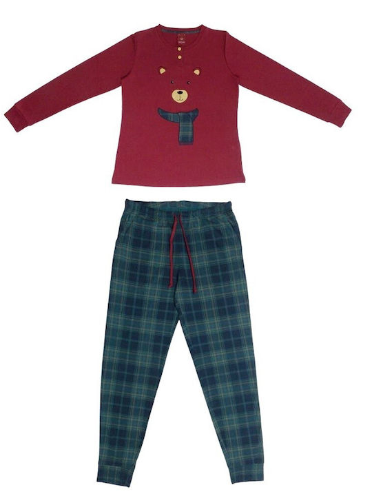 Noidinotte Iarnă Set pijama femei Bordeaux - Green