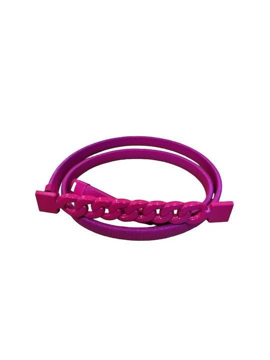 Elastic Women's Belt Purple