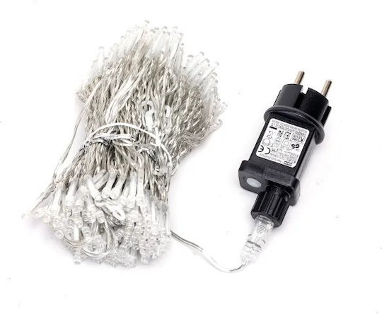 100 Lichterketten LED 5m. x 60cm Kaltes Weiß Typ Regen 1Stück