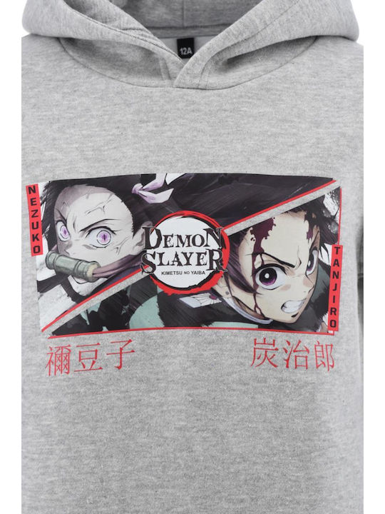 Kids Sweatshirt with Hood and Pockets Lgrey