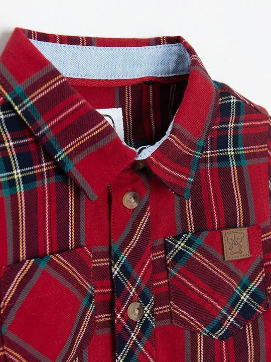 Kids Checked Shirt Red