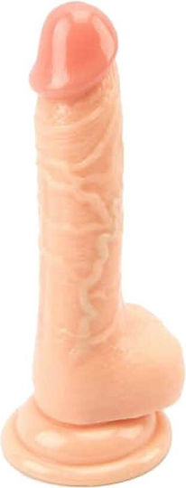 Loving Joy Ρεαλιστικό Dildo με Όρχεις και Βεντούζα Flesh 15cm