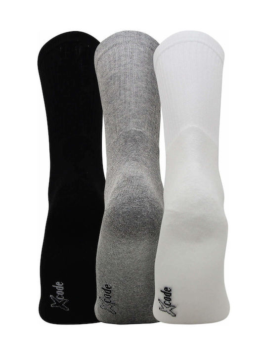 Xcode Κάλτσες για Τέννις White & Grey & Black 3 Ζεύγη