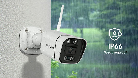 Foscam FSC-V5P-WH IP Κάμερα Παρακολούθησης Wi-Fi Full HD+ 5MP Αδιάβροχη με Αμφίδρομη Επικοινωνία