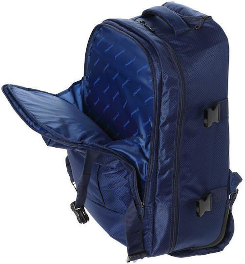 Diplomat Sack Voyage 48lt Blue with Wheels Fabric 40cm M40εκ
