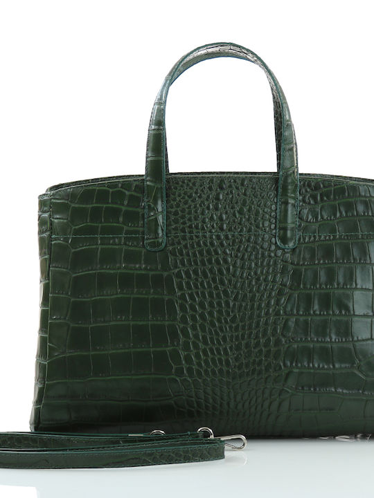 Passaggio Leather Leather Women's Bag Tote Handheld Green