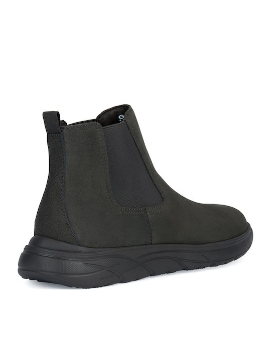 U Portello A U36e1a-022ek-c6372 Mud Leather Khaki Men's Boots