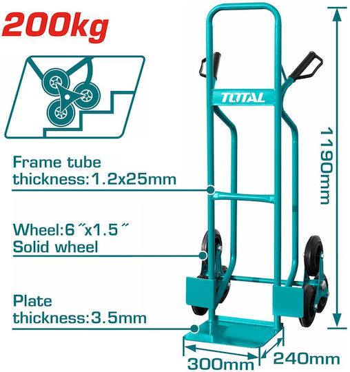 Total Transport-Wagen for Load Weight up to 200kg in Grün Color