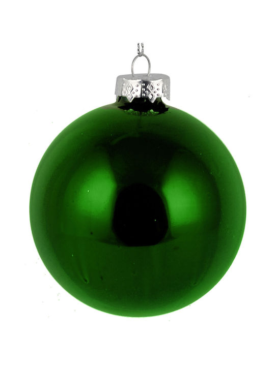 TnS Christmas Glass Ball Ornament Green