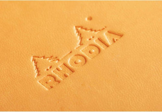 Rhodia Carnet 96 Foi A5 cu Pagini Albe și Elastic Portocaliu