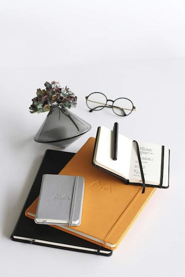 Rhodia Notebook 96 Sheets A5 with Dots and Elastic Black