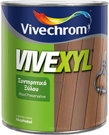 Vivechrom Vivexyl Plus Συντηρητικό Ξύλου Διαλύτου 506 Καρυδιά Σκούρα Ματ 750ml