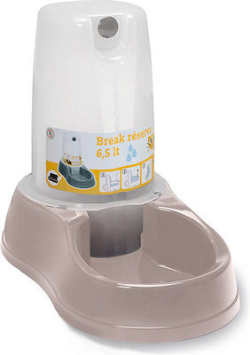 Stefanplast Break Reserve Aqua Plastic Cat Bowl With Container Water Beige 6.5lt