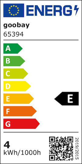 Goobay Λάμπα LED 4W 80mm για Ντουί E14 Θερμό Λευκό 470lm