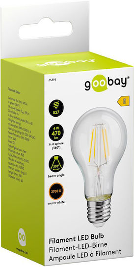 Goobay Λάμπα LED 4W 108mm για Ντουί E27 Θερμό Λευκό 470lm