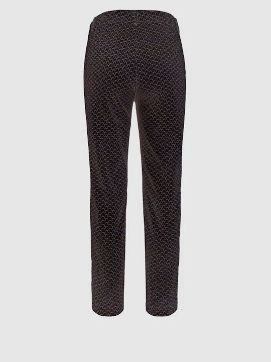 Bianca Di Women's Fabric Trousers with Elastic Multicolour