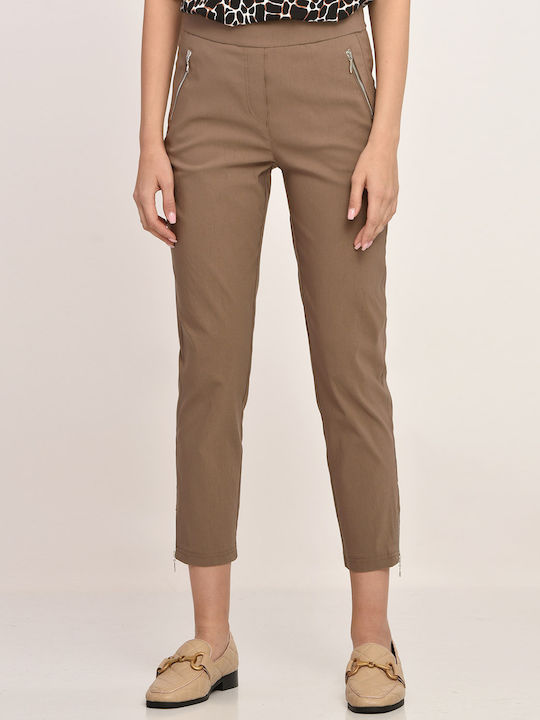 Ariela Montero Women's Fabric Trousers Brown